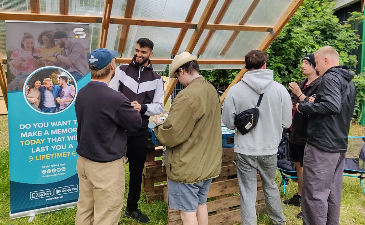 Social Vibes team at the Circular Lab, Roskilde Festival