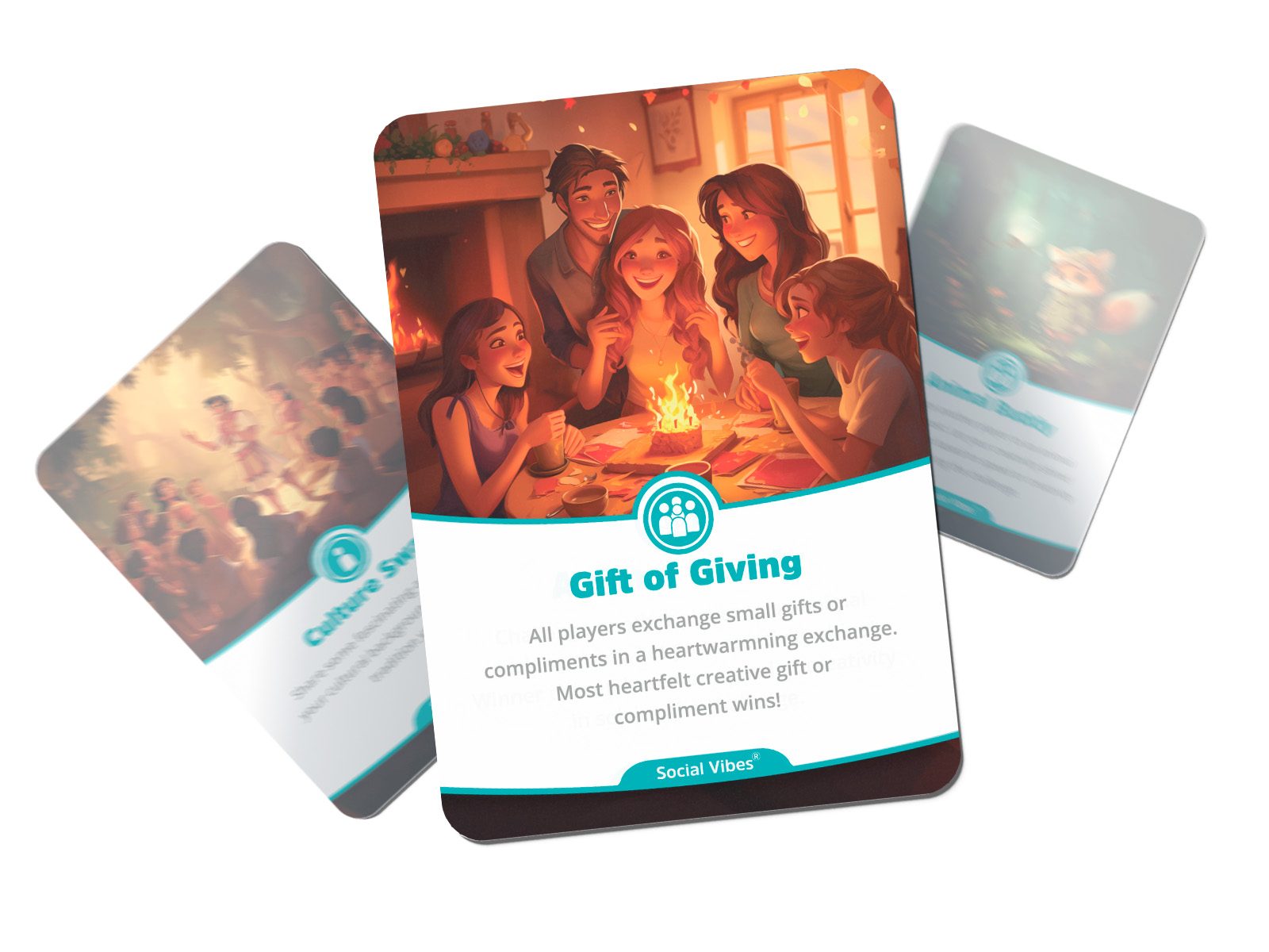 image of the gift of giving card from the social shuffle card game