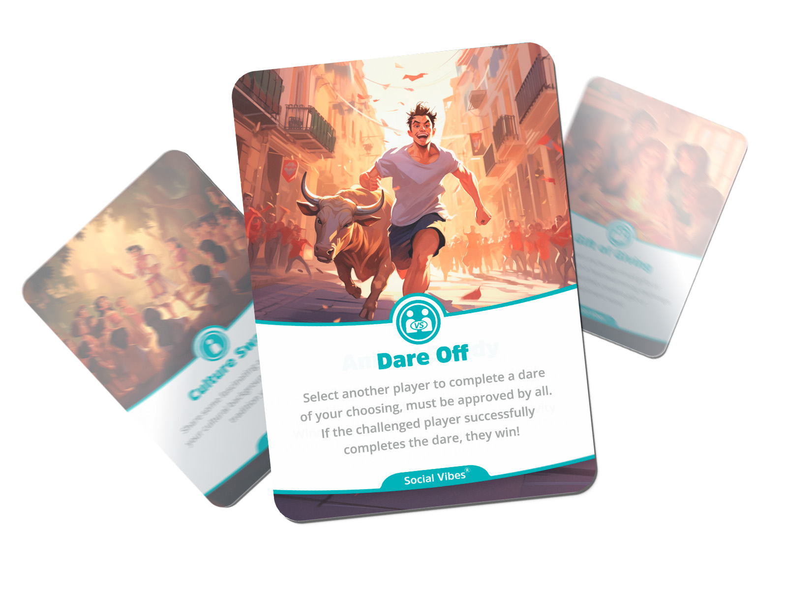 Dare Off card from the Social Shuffle deck – complete the dare your teammates challenge you to, bringing laughter and fun to every game!